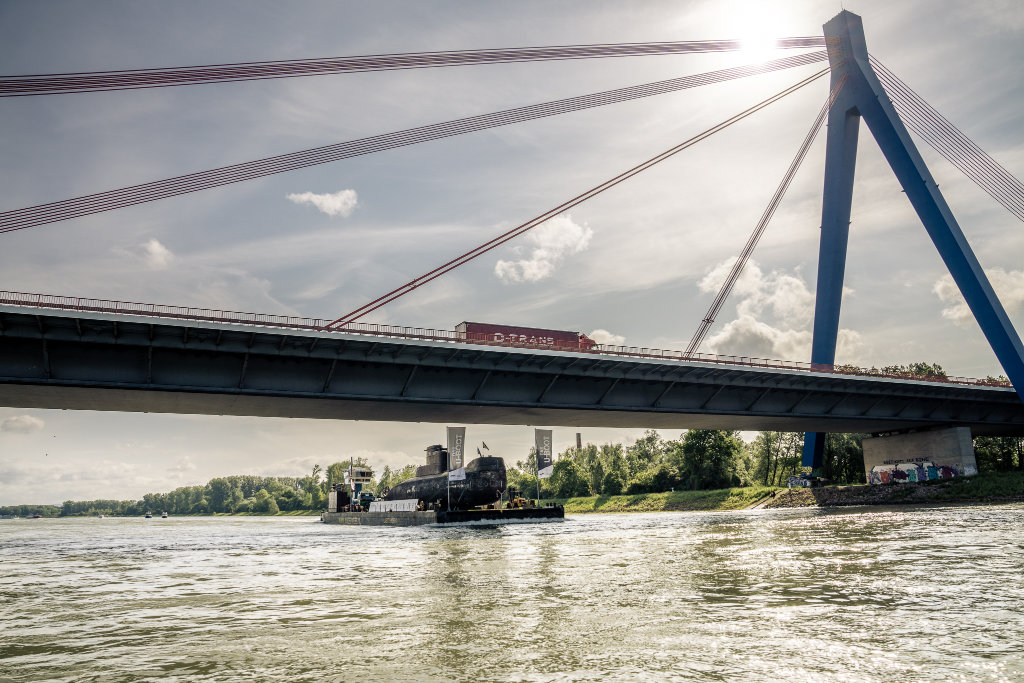 Speyer's natural harbour was not far away: the cathedral city's Rhine bridge.
